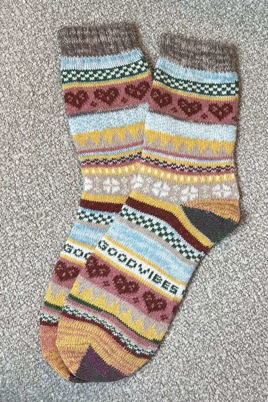 Good Vibes Fair Isle Socks 3 -